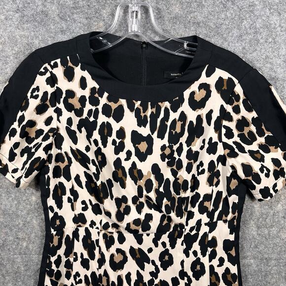 Nanette Lepore Women's Black Short Sleeve Wildlife Sheath Dress Size 2,‎ - Picture 5 of 11